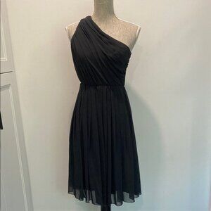 ABS Allen Schwartz Black One-Shoulder Cocktail Dress